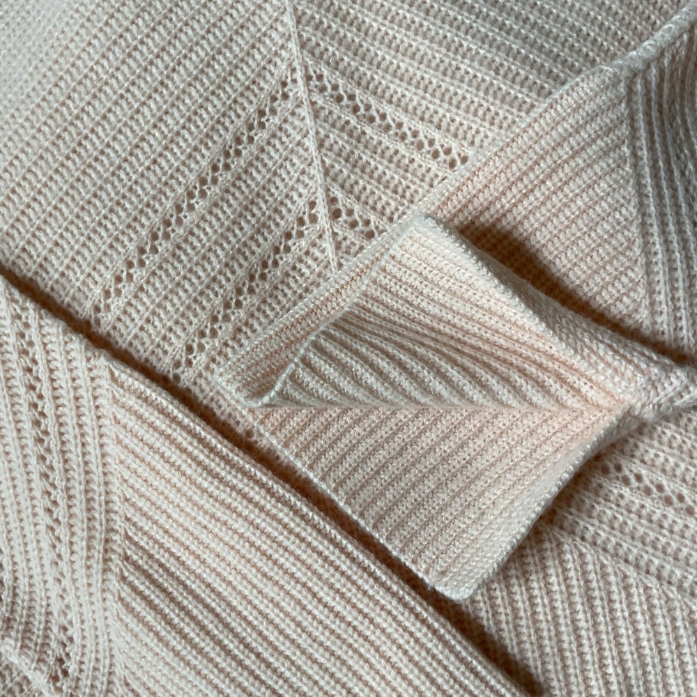 Club Monaco open cuff peach cashmere sweater, size small - Picture 2 of 6